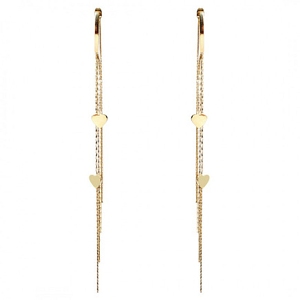 Earrings made of gold-plated stainless steel KST3175