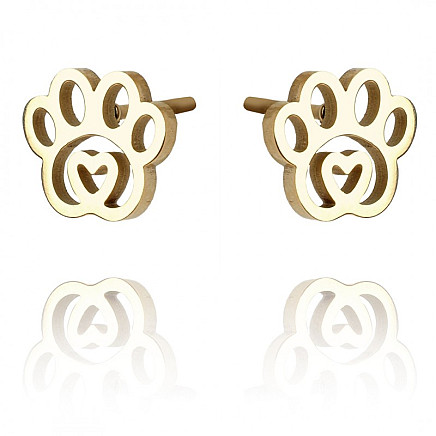 Earrings made of gold-plated stainless steel KST3050