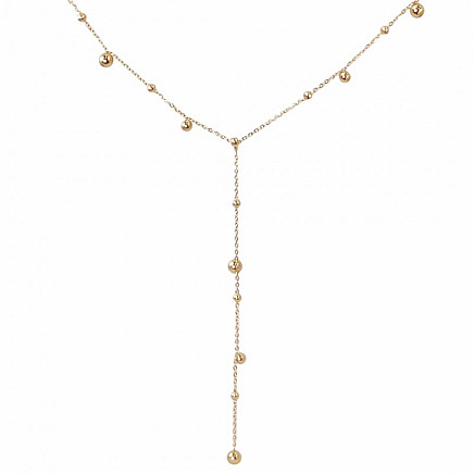 Necklace made of gold-plated stainless steel, 14k gold-plated model NST2084