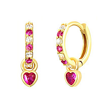 Stainless steel earrings plated with 14k gold, stud S925 KST3183