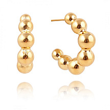 Stainless steel earrings plated with 14k gold, stud KST3229