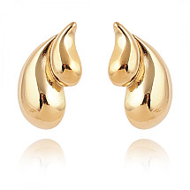 Stainless steel earrings plated with 14k gold, stud KST3230