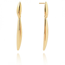 Stainless steel earrings plated with 14k gold, stud KST3237