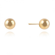 Stainless steel earrings plated with 14k gold, stud KST3242