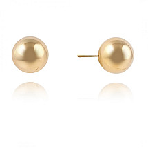 Stainless steel earrings plated with 14k gold, stud KST3244