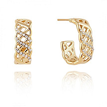 Stainless steel earrings plated with 14k gold, stud KST3247