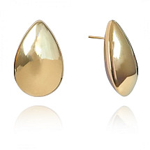 Earrings made of stainless steel with gold-plated studs KST3168