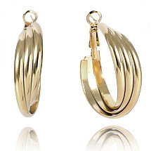 Earrings made of stainless steel with gold-plated studs KST3164