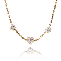 Necklace made of surgical steel, gold-plated NST2102