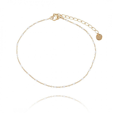 Foot bracelet surgical steel plated with gold BST1491B