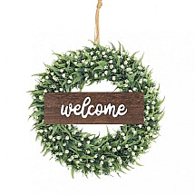 Garland wreath door decoration WELCOME Rich as life 40 cm XL WSN11