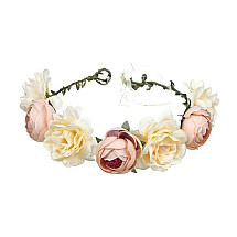 Wreath headband wreath of rich flowers W77R