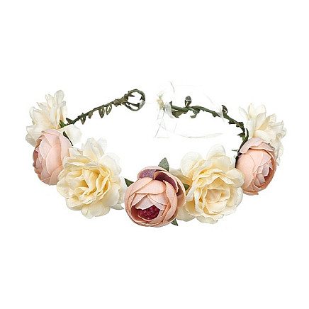 Wreath headband wreath of rich flowers W77R