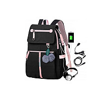 Universal school sports backpack with USB keychain PL158