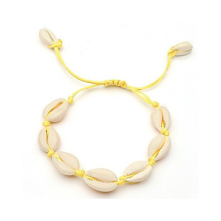 Shell bracelet on a yellow string B363ZO