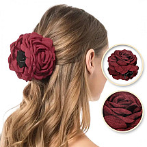 Liela roze matu sprādze XL bordo 9cm