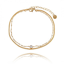 Foot bracelet, surgical steel, gold-plated BST1488Z