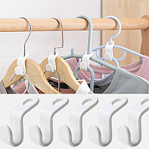 10x ORGANIZER HOOK FOR CLOTHES HANGERS FOR WARDROBE U19 SET 10