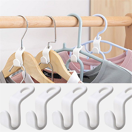 10x ORGANIZER HOOK FOR CLOTHES HANGERS FOR WARDROBE U19 SET 10