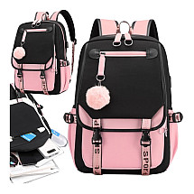 Universal school sports backpack with keychain and USB PL156R