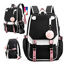 Universal school sports backpack with keychain and USB PL156CZ