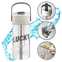 Water bottle bottle with basket and straw 600 ML Lucky BD31