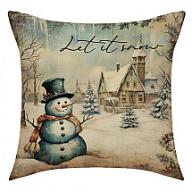 Pillowcase 45 x 45 cm Christmas motif LET IT SNOW POD114