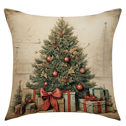 Pillowcase 45 x 45 cm Christmas motif Christmas tree BOHO POD115