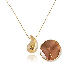 Necklace, stainless steel, 14k gold-plated, 3.1 cm, NST2079