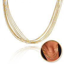 Necklace made of 14k gold-plated stainless steel with chains NST2124