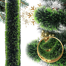 CHRISTMAS TREE CHAIN ​​green 6m CHRISTMAS GARLAND FOR CHRISTMAS TREE XXL thick 13cm WOZ30