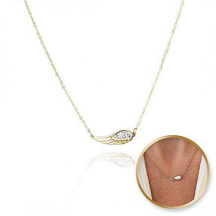 14k gold plated surgical steel necklace NST1614