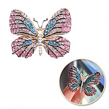 Decorative crystal brooch BUTTERFLY BZ156