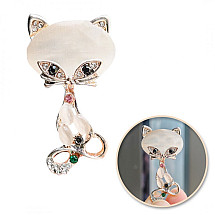 Decorative crystal brooch KOTEK BZ173