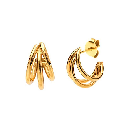 Earrings made of stainless steel plated with 14k gold KST3217