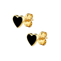 Earrings made of stainless steel with gold-plated studs KST2982