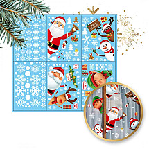 Christmas colorful window stickers 6 sheets 25cm x 35cm NKD11