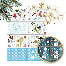 Christmas colorful window stickers 8 sheets 20cm x 30cm NKD13