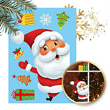 Christmas colorful stickers for windows 20 x 30 cm NKD16