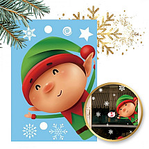 Christmas colorful stickers for windows 20 x 30 cm NKD17