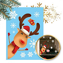 Christmas colorful stickers for windows 20 x 30 cm NKD19