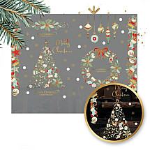 Christmas colorful window stickers 2 sheets 90 x 30 cm NKD22