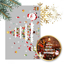 Christmas colorful window stickers 2 sheets 90 x 30 cm NKD23