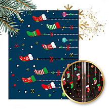 Christmas colorful window stickers 2 sheets 30 x 45 cm NKD24