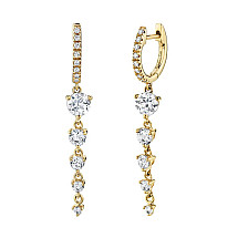 14K gold-plated stainless steel earrings, S925 stud KST3286