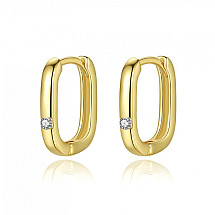 14K gold-plated stainless steel earrings with zircon KST2851