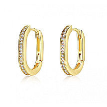 14k gold-plated stainless steel earrings with zircons KST2853