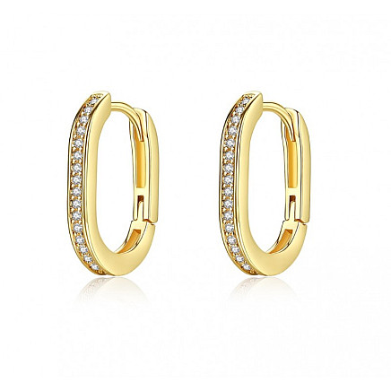 14k gold-plated stainless steel earrings with zircons KST2853