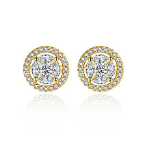 14k gold-plated stainless steel earrings with cubic zirconia KST2859