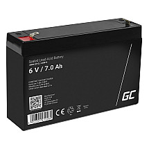 Green Cell AGM VRLA 6V 7Ah maintenance-free battery for the alarm system, cash register, toys